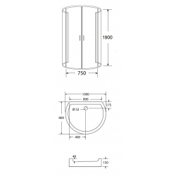 Kabina natryskowa Sigma chinchila 100x80x190 Metalhurt z brodzikiem i syfonem